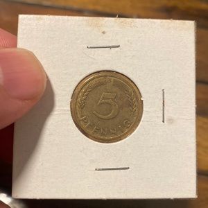 5 PFENNIG 1950 BUNDES REPUBLIK DEUTSHLAND COIN